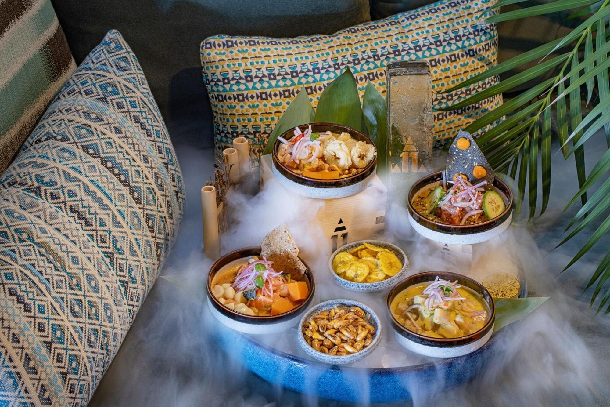 Marriott Resort Palm Jumeirah, Dubaj Kültér fotó Ceviche at the restaurant