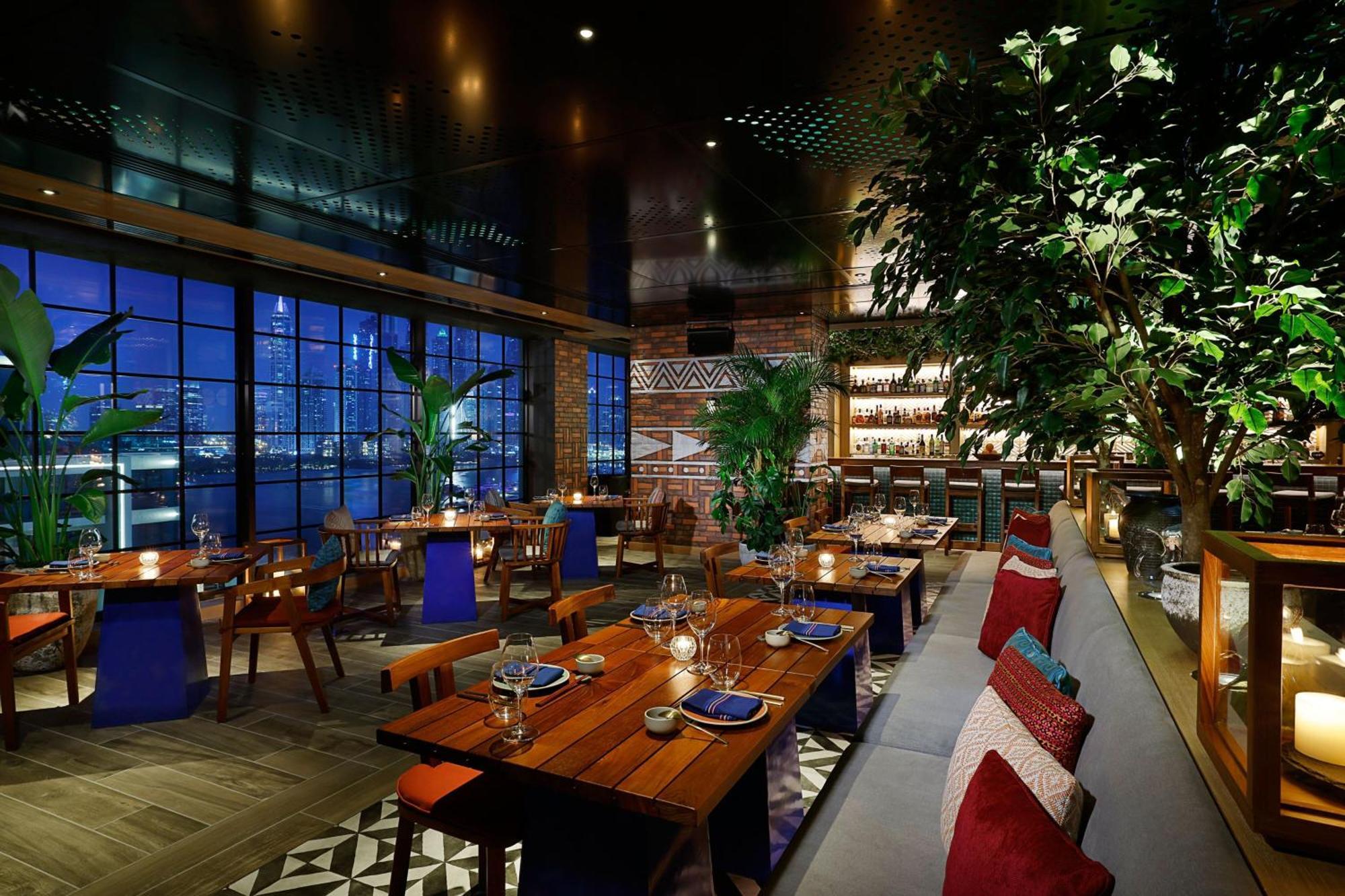 Marriott Resort Palm Jumeirah, Dubaj Kültér fotó The interior of the restaurant