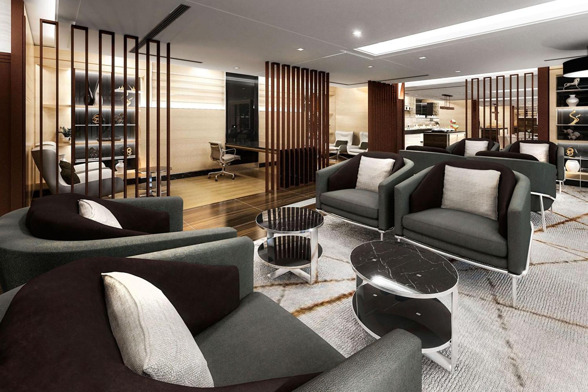 Marriott Resort Palm Jumeirah, Dubaj Kültér fotó The lounge at KLIA