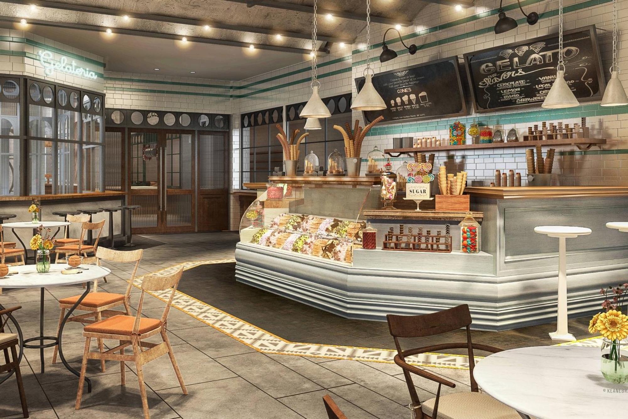 Marriott Resort Palm Jumeirah, Dubaj Kültér fotó 3D rendering of a coffee shop