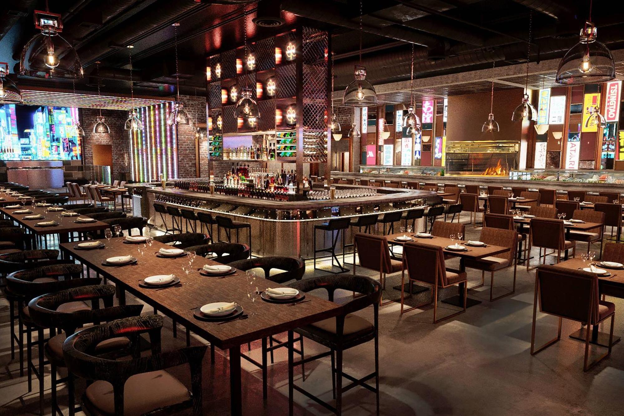 Marriott Resort Palm Jumeirah, Dubaj Kültér fotó Interior of a restaurant in Hong Kong